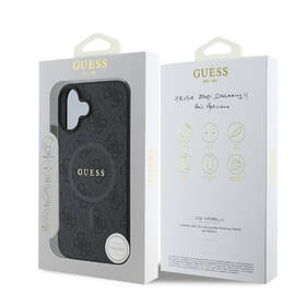 Kryt na mobil Guess PU Leather 4G Colored Ring MagSafe na Apple iPhone 16 čierny

 obrázok produktu 7 z 7