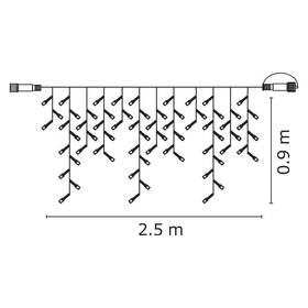 Spojovacia reťaz EMOS 100 LED pulzujúca, kvaple, 2,5m - jantárová 

 obrázok produktu 1 z 2