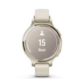Inteligentné hodinky Garmin Lily 2 Active - Lunar Gold / Bone Silicone Band 

 obrázok produktu 6 z 9