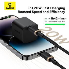 Kábel Baseus Dura USB-C/Lightning, 20W, 2m čierny/zlatý

 obrázok produktu 11 z 16
