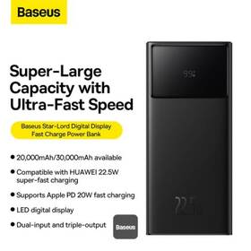Powerbank Baseus Star-Lord  22,5W 20000 mAh čierny

 obrázok produktu 6 z 8