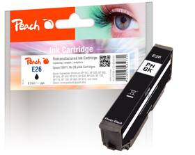Cartridge Peach Epson 26, T2611, 6,2 ml - foto čierna 

 obrázok produktu 1 z 1