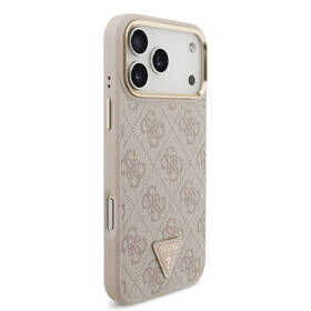 Kryt na mobil Guess PU Leather 4G Triangle Logo Gold Frame MagSafe na Apple iPhone 17 Pro Max ružový

 obrázok produktu 3 z 7