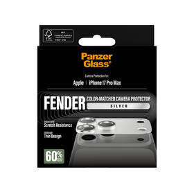 Hliníková ochrana fotoaparátu PanzerGlass FENDER na Apple iPhone 17 Pro Max strieborné

 obrázok produktu 5 z 5