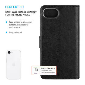 Puzdro na mobil flipové FIXED Opus na Apple iPhone 16e čierne

 obrázok produktu 2 z 7