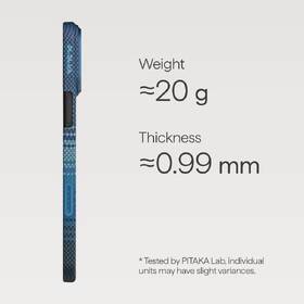 Kryt na mobil Pitaka Ultra-Slim Moonrise na Apple iPhone 17 Pro modrý

 obrázok produktu 7 z 8