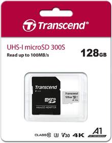 Pamäťová karta Transcend 300S microSDXC 128GB UHS-I U3 V30 A1 (100R/45W) + adapter 

 obrázok produktu 2 z 2
