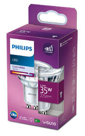 LED žiarovka Philips bodová, 3,5W, GU10, studená biela 

 obrázok produktu 2 z 2