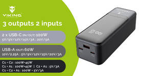 Powerbank Viking PN-964PD 27000 mAh sivý

 obrázok produktu 6 z 8