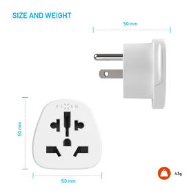 Cestovný adaptér FIXED pro UK, US, AUS do USA biely

 obrázok produktu 3 z 4