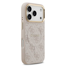 Kryt na mobil Guess PU Leather 4G Gold Frame MagSafe na Apple iPhone 17 Pro ružový

 obrázok produktu 3 z 7
