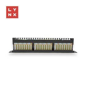 Držiak Lynx 19" patch panel 24port, STP Cat6, 50µ, stíněný čierny

 obrázok produktu 2 z 2