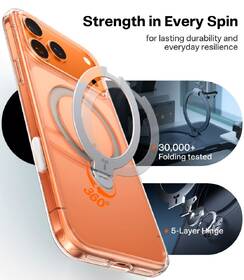 Kryt na mobil Torras Ostand Q3 Spin na Apple iPhone 17 Pro Max priehľadný

 obrázok produktu 2 z 6