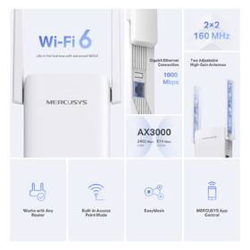 Wi-Fi extender Mercusys ME80X AX3000 biely

 obrázok produktu 2 z 7