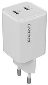 Nabíjačka do siete Canyon GaN 2xUSB-C 45 W biela

 obrázok produktu 2 z 5