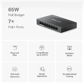 Switch Mercusys MS108GP 

 obrázok produktu 3 z 9