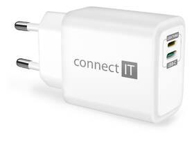 Nabíjačka do siete Connect IT 1x Lightning + 1×USB-C, 20W + kabel Lightning/USB-C biela

 obrázok produktu 1 z 6