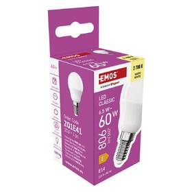 LED žiarovka EMOS Classic Mini Globe, 6,5 W, 806lm, E14, teplá biela 

 obrázok produktu 6 z 13