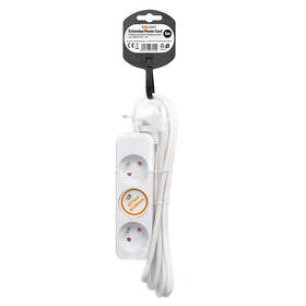Kábel predlžovací Solight 3 zásuvky, 3 x 1.5mm2, 5 m biely

 obrázok produktu 3 z 3
