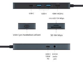 USB Hub HyperDrive Flex 8 Port USB-C čierny

 obrázok produktu 5 z 6