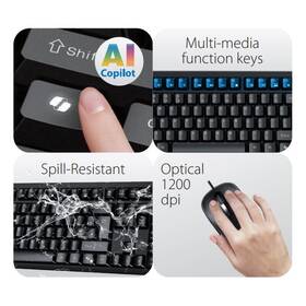 Klávesnica s myšou Genius KM-100SE, Copilot, USB, CZ+SK layout čierny

 obrázok produktu 4 z 4