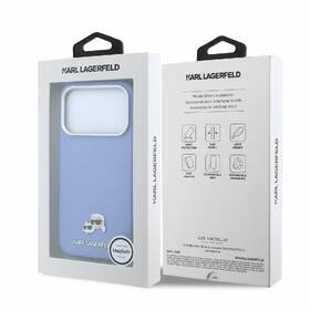 Kryt na mobil Karl Lagerfeld PU Grained Semi Wrap K&CH Heads Magsafe na Apple iPhone 18 Pro modrý

 obrázok produktu 6 z 6