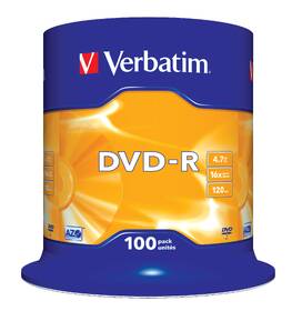 Disk Verbatim DVD-R 4,7GB, 16x, 100cake 

 obrázok produktu 1 z 1