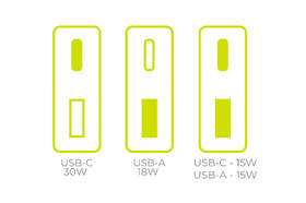 Nabíjačka do siete Mobile Origin Slim 1x USB-A/1x USB-C GaN 30W biela

 obrázok produktu 6 z 8