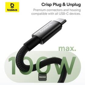 Kábel Baseus Tungsten Gold USB-C/USB-C, magnetický, 1m čierny

 obrázok produktu 1 z 9
