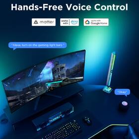 Nástenné svietidlo Govee Smart RGBIC Gaming Pre svetelné panely Matter sivé

 obrázok produktu 5 z 8