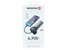 Powerbank Swissten 2in1 Apple Watch MFi 6700 mAh čierny

 obrázok produktu 4 z 4