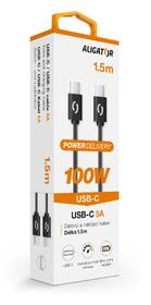 Kábel Aligator Power 100W, USB-C/USB-C, 5A, 1,5m čierny

 obrázok produktu 1 z 2