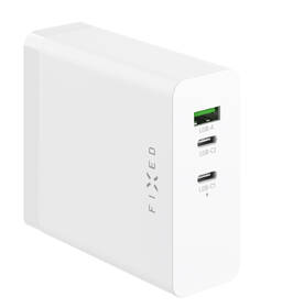 Nabíjačka do siete FIXED Charging Station, 2xUSB-C 1xUSB-A, GaN, PD 3.1, 140W biela

 obrázok produktu 2 z 13