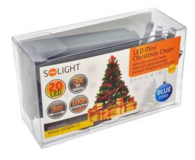 Vianočné osvetlenie Solight 20 LED, 2m, řetěz, 3xAA, modré světlo, zelený kabel 

 obrázok produktu 3 z 3