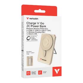 Powerbank Verbatim Charge 'n' Go 2C, 2× USB-C, 5000 mAh zlatý

 obrázok produktu 6 z 6