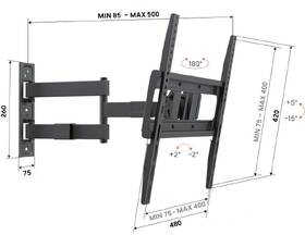 Držiak na TV Vogel’s UP 4043 rameno se pro, 32-65", 25 kg čierny

 obrázok produktu 2 z 2