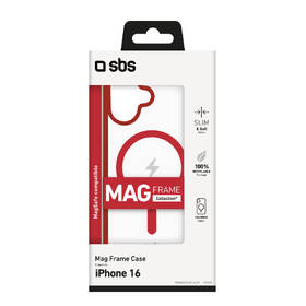 Kryt na mobil SBS Mag Frame s MagSafe na Apple iPhone 16 červený

 obrázok produktu 1 z 2