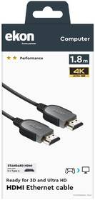 Kábel Ekon HDMI-HDMI 2.0 1,8M 

 obrázok produktu 2 z 2
