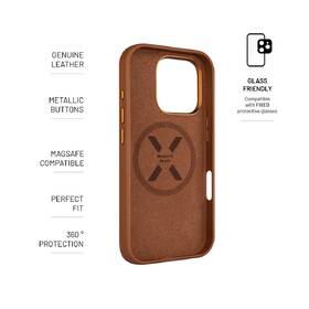 Kryt na mobil FIXED MagLeather s podporou MagSafe na Apple iPhone 16 Pro hnedý

 obrázok produktu 3 z 3