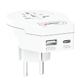 Cestovný adaptér SKROSS Europe USB A+C, 20W, pre cudzincov v SR, typ E/F biely

 obrázok produktu 2 z 4