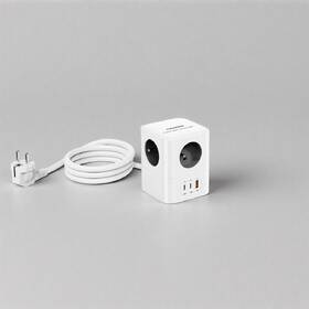 Rozbočovacia zásuvka Cubenest PowerCube 4xAC, PD 30W, 2xC,1xA, 1.5m kabel sivá/biela

 obrázok produktu 5 z 5