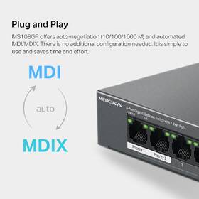 Switch Mercusys MS108GP 

 obrázok produktu 8 z 9