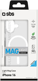 Kryt na mobil SBS Light Mag Case s podporou MagSafe na Apple iPhone 16 priehľadný

 obrázok produktu 1 z 1