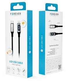 Kábel Forever USB-C/Lightning, s LCD, 27 W, 1 m čierny

 obrázok produktu 1 z 1