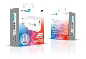 Nabíjačka do siete Connect IT 1x Lightning + 1×USB-C, 20W + kabel Lightning/USB-C biela

 obrázok produktu 6 z 6