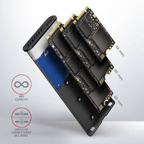 Externý rámček Axagon RAW box USB-C 3.2 Gen 2, M.2 NVMe & SATA SSD strieborný

 obrázok produktu 8 z 9