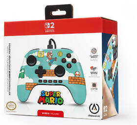 Gamepad PowerA Advantage - Nintendo Switch 2 - Super Mario Time tyrkysový

 obrázok produktu 8 z 9