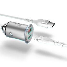 Adaptér do auta 3mk Hyper USB-C/USB-A 45W strieborný

 obrázok produktu 3 z 8