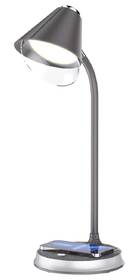 Stolná lampa IMMAX FINCH, Qi nabíjanie, 9W strieborná/sivá

 obrázok produktu 4 z 17