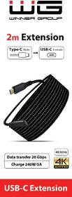 Kábel WG USB-C (M)/USB-C (F), predlžovací, 2 m čierny

 obrázok produktu 1 z 1